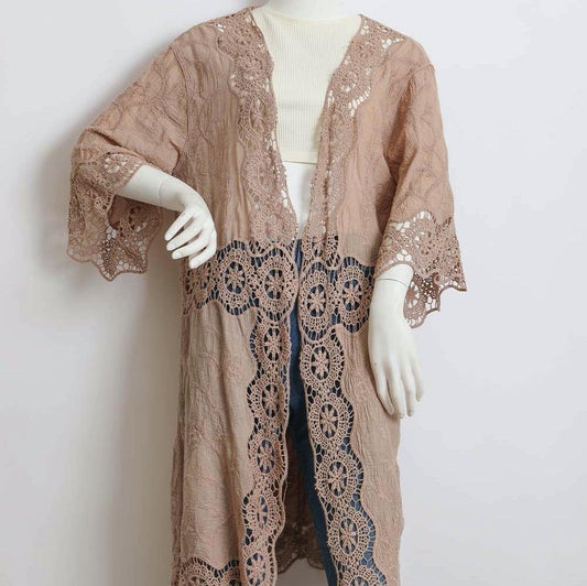 The Neutral Lace Kimono