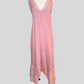 Rose Crochet Linen Pink Dress