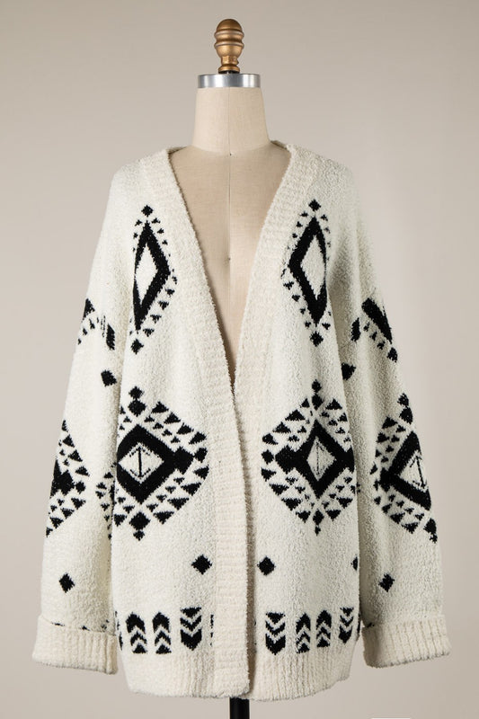 Aztec Ivory/Black Mountains Cardigan