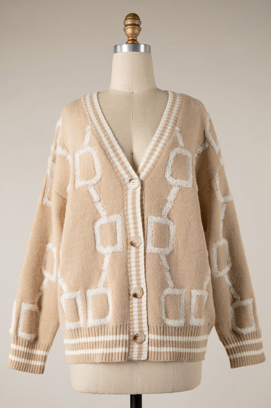 Ashville Beige Cream Cardigan