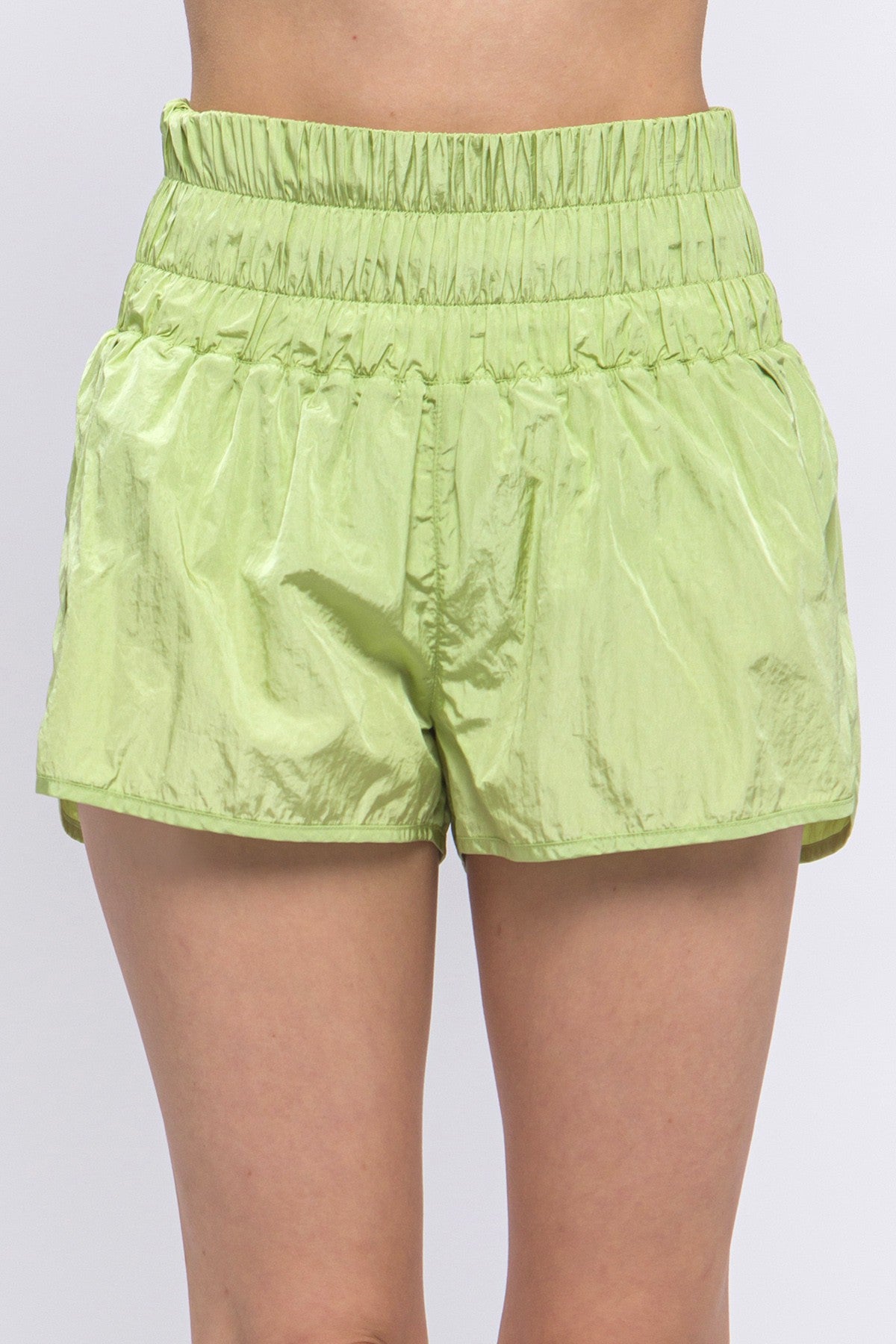 Run With Women Lime Shorts