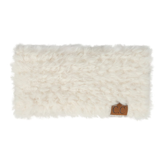 Ivory Faux Fur Headband