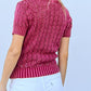 Faded Fuchsia Short Sleeve Sweater