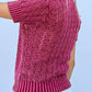 Faded Fuchsia Short Sleeve Sweater