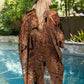 The Brown BurnOut Velvet Kimono