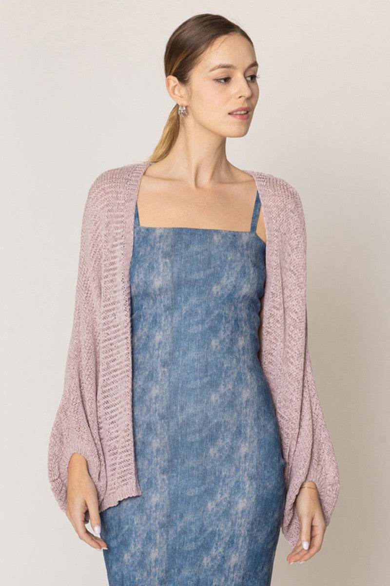 InJoy Dusty Pink Knit Kimono