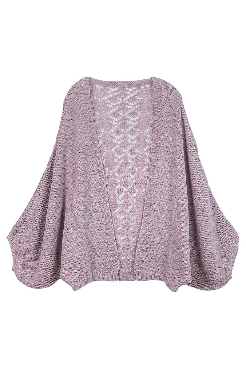 InJoy Dusty Pink Knit Kimono