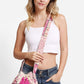 Rose Patchwork Straw Crossbody