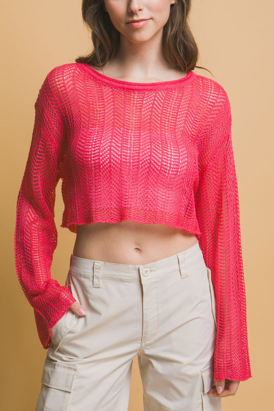 Styled In Fuchsia Knit Sweater
