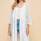 Inlay Knit White Kimono