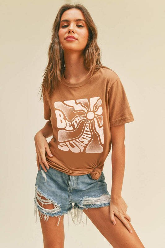 Toasted Almond Be The Sunshine Graphic Tee