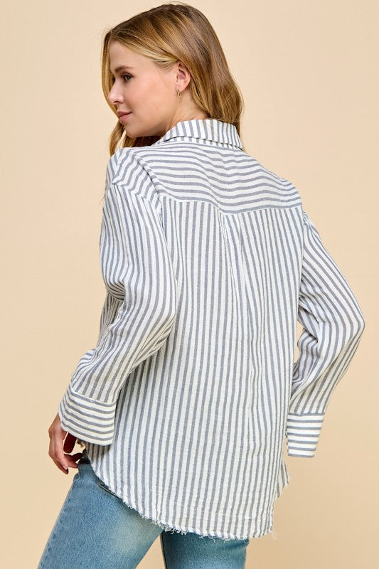 Melinda Denim Stripe Top