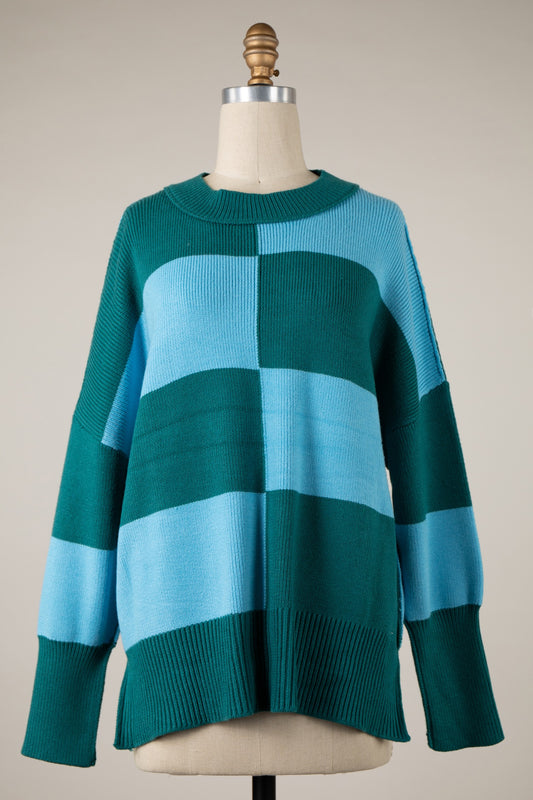 Portland Green/Aqua Sweater