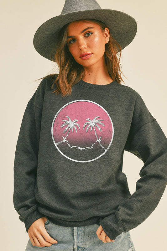 Black Rose Palm Sweatshirt