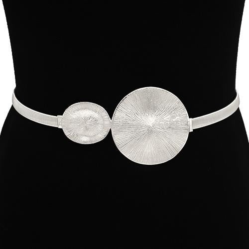 Circle Silver Stretch Belt