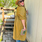 Golden Palm Duster Dress