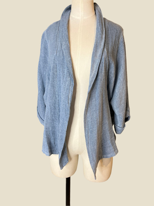 Linen Denim Blue Jacket