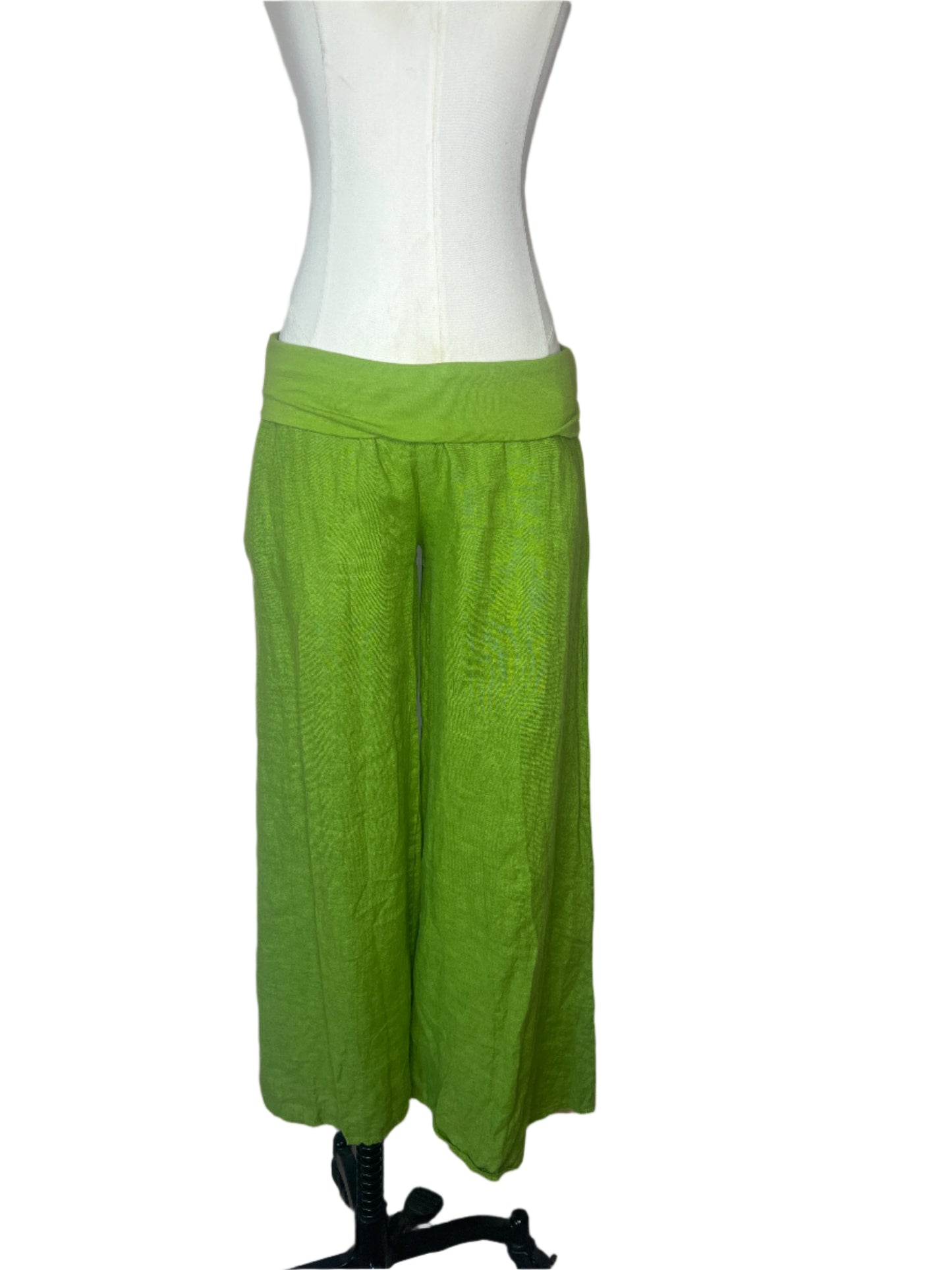 Apple Green Linen Pants