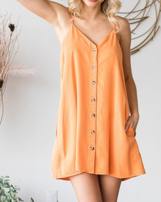 Orange-sicle Tencel Dress
