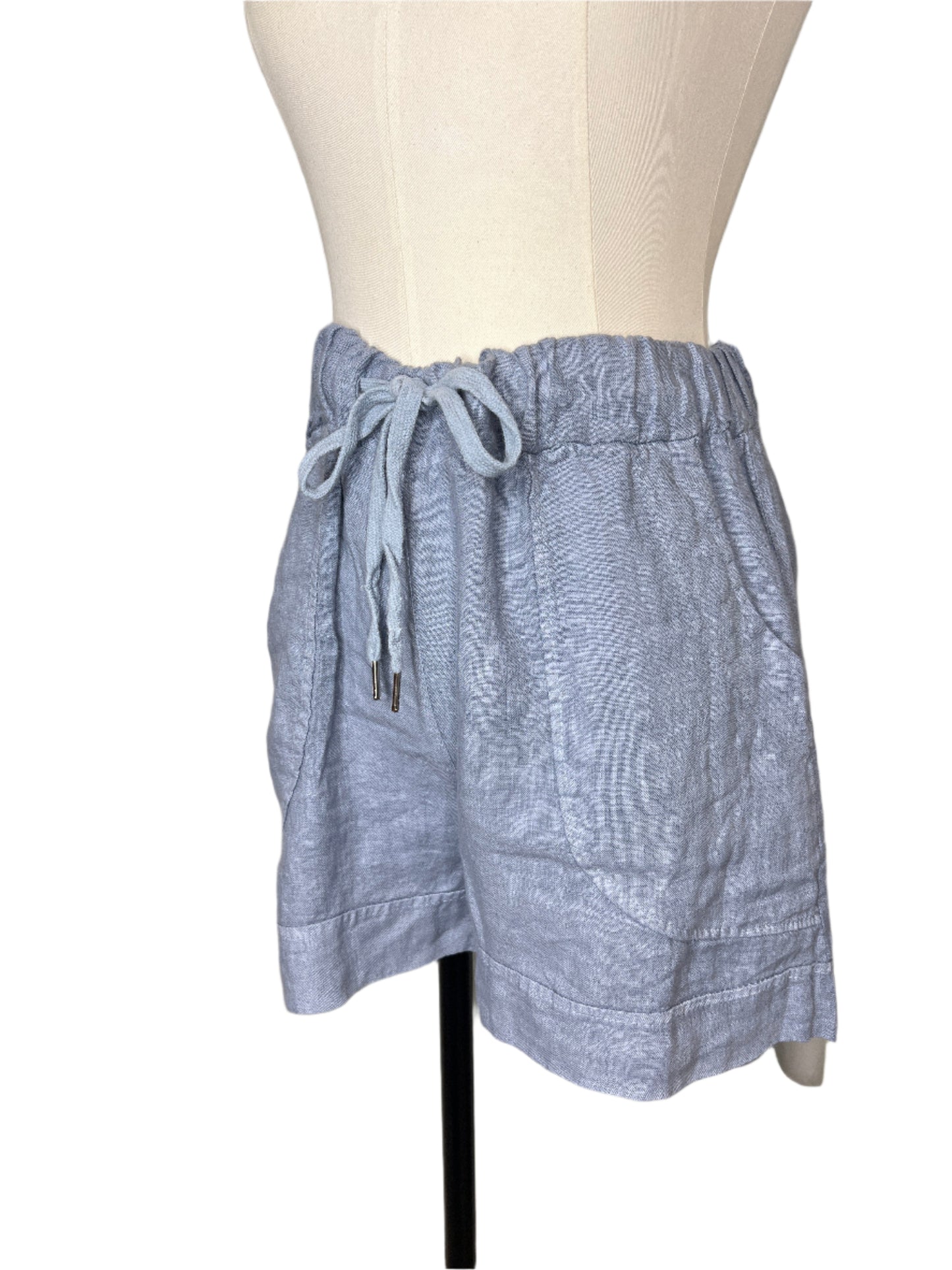 Denim Blue Linen Short