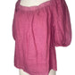 Magenta Linen Top