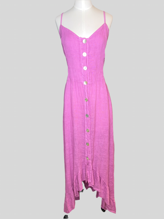 Maui Mauve 100% Linen Dress