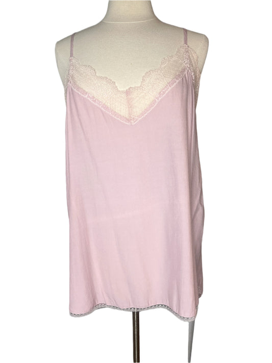 Mauve Satin Lace Tank