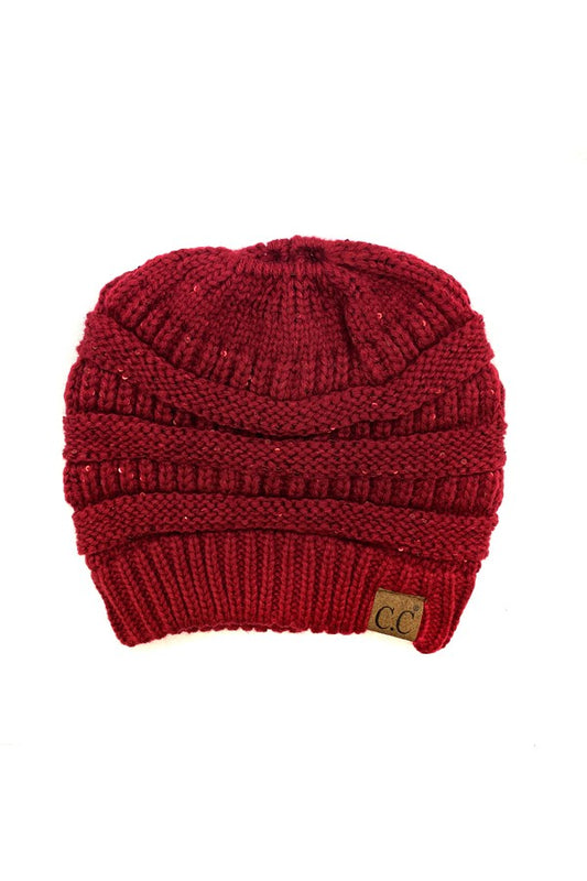 Burgundy Knit Hat