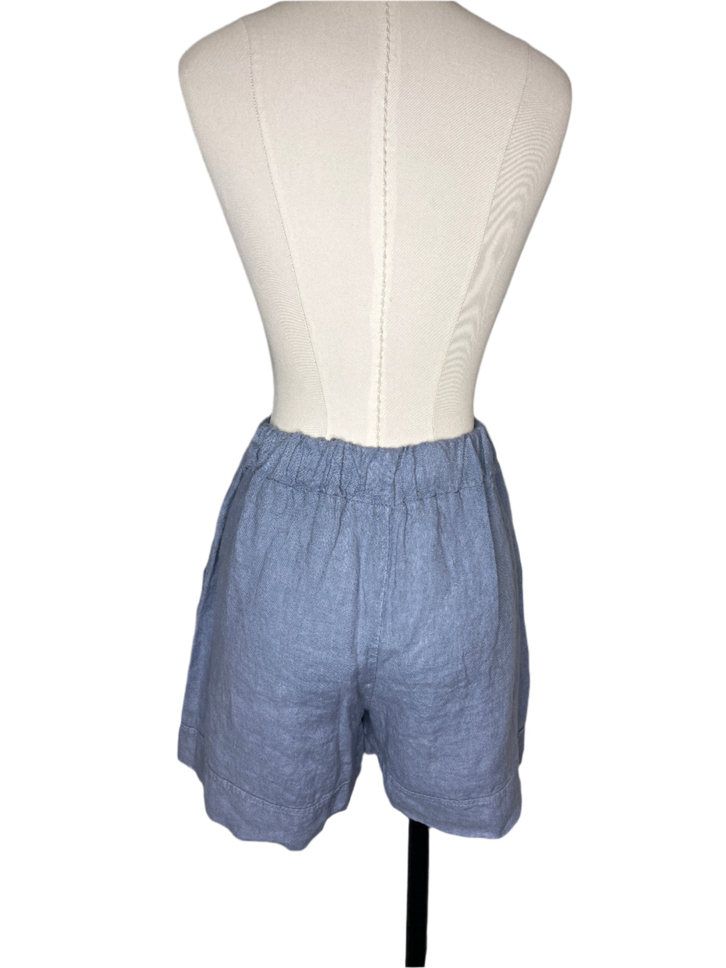 Denim Blue Linen Short