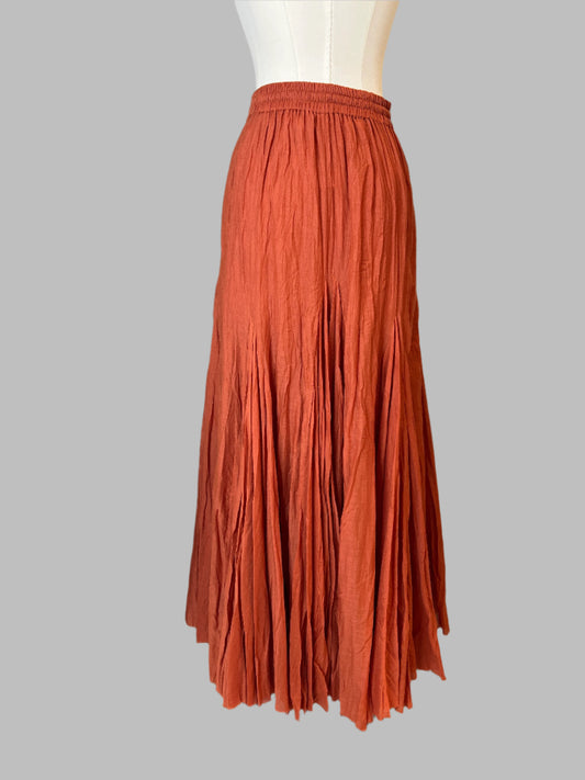 Boho Terracotta Maxi Skirt