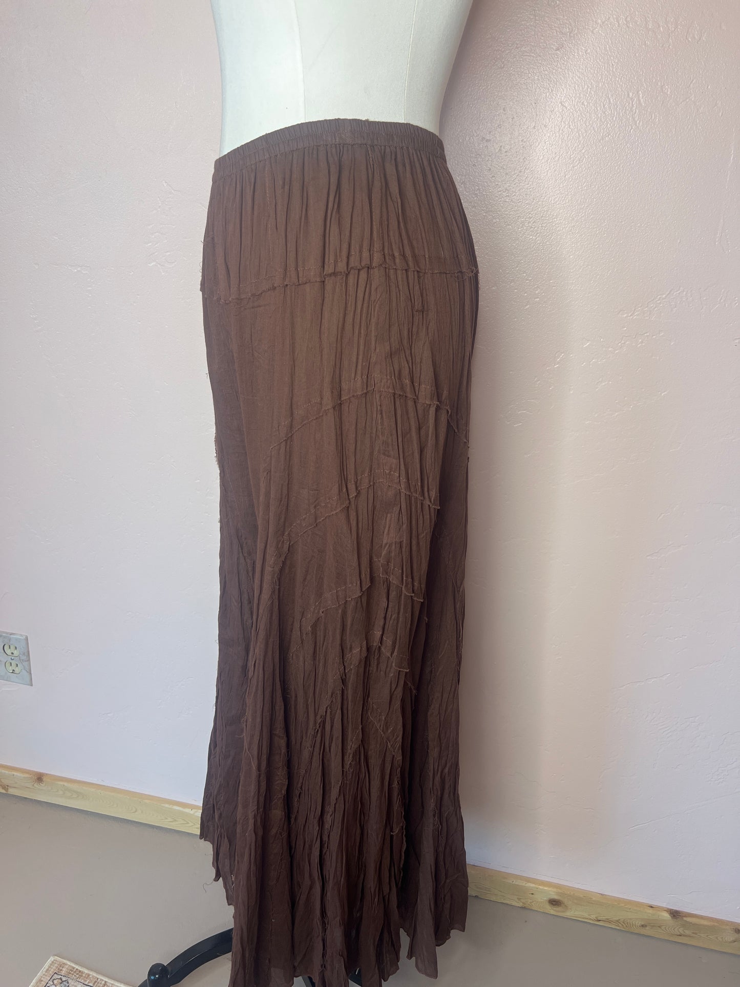 Beachy Boho Brown Gauze Pants