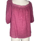 Magenta Linen Top