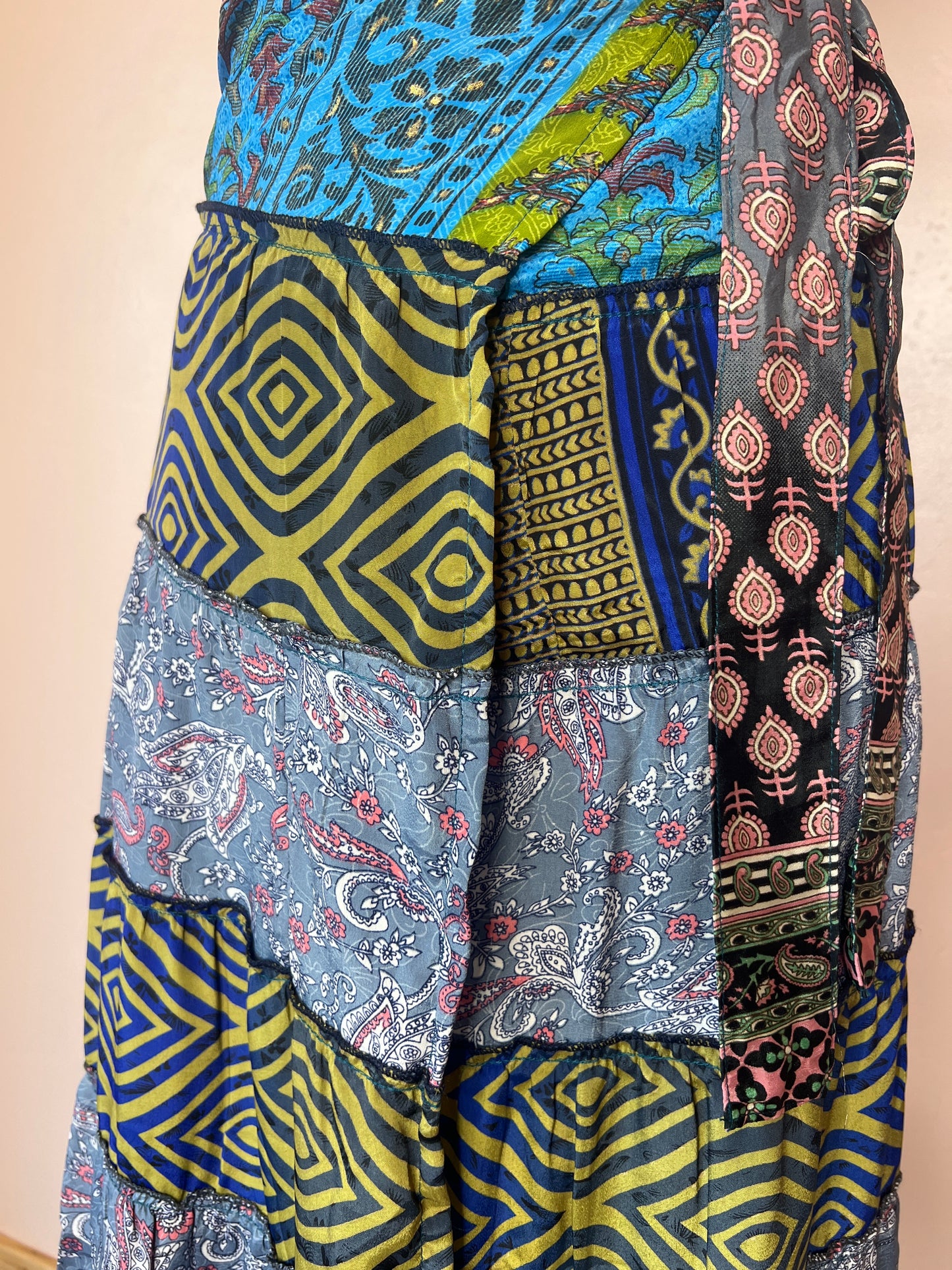 Patchwork Wrap Skirt